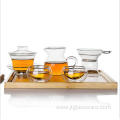 600ml Mouthblown Glass Teapot Set with Warmer